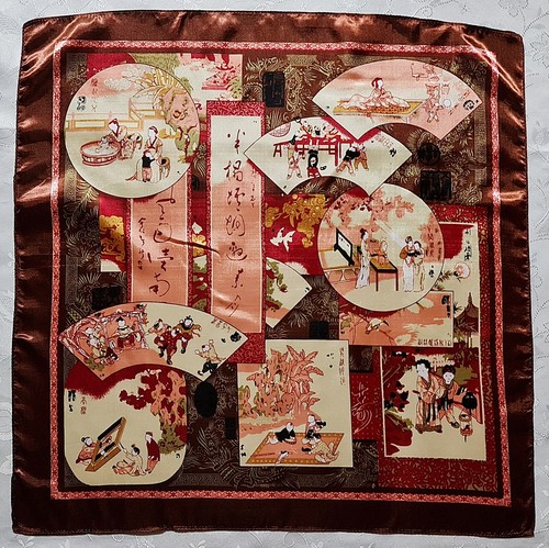Sciarpa vintage autentica arte - vintage,