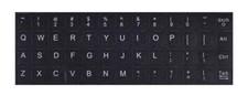 Adesivi Neri Etichette Lettere per Tastiera Inglese Stickers Black Keyboard USA