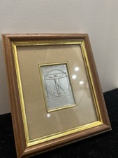 quadro UOMO VITRUVIANO ARGENTO