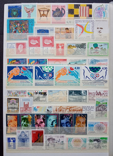 France timbres differents - ,
