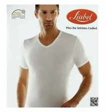 3 PEZZI MAGLIA UOMO LIABEL LANA E COTONE SCOLLO A PUNTA MEZZA MANICA 