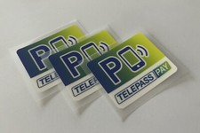 Adesivi Telepass Pay da interno vetro in vinile 3 PEZZI