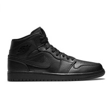 Scarpe Nike Air Jordan 1 Mid ""Triple Black"" originali - EU 47/Uk11.5/br45