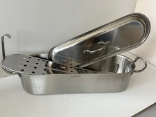 PENTOLA PER PESCE IN ACCIAIO INOX 18/10 "LAGOSTINA" CON GRIGLIA