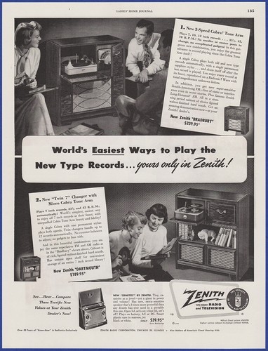 Vintage 1949 zenith bradbury - zenith,