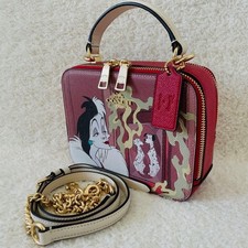 Borsa a tracolla Coach Disney 101 Dalmatians Crudelia Chain oro 2 vie nuova