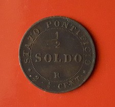 1/2 SOLDO 1867 VATICANO STATO