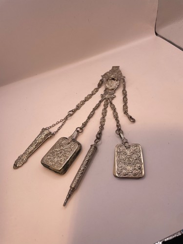 Chatelaine argento massiccio