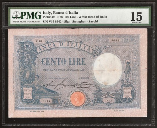 Italy 100 lire 1926 - ,