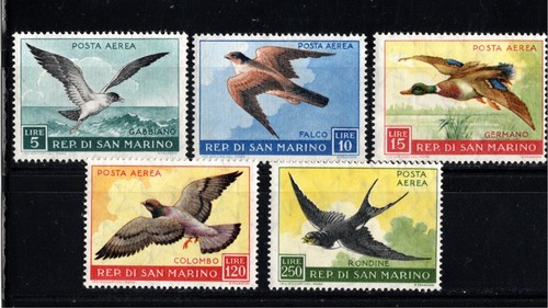 San marino 1959 uccelli posta - san,