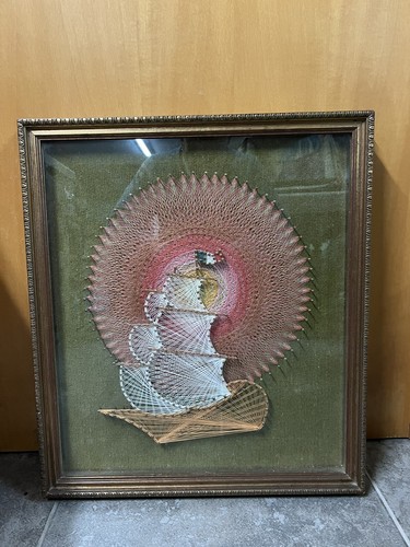 Quadro string art nave - quadro,