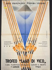 z95 manifesto trofeo lago di Vico gara di pesca F.I.P.S. ufficiale Viterbo 1962