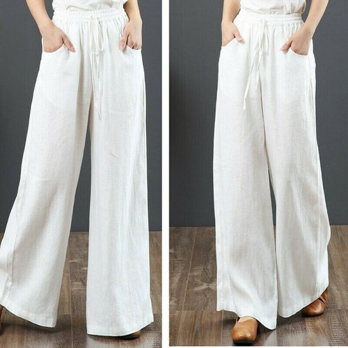 Pantaloni donna cotone lino