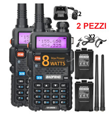 2X RADIO BAOFENG UV-5R RICETRASMITTENTE VHF/UHF DUAL BAND 136-174 400-480 MHZ