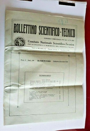 Bollettino scientifico tecnico - bollettino,