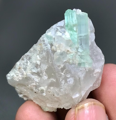Natural tourmaline quartz - on,