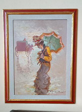 Dipinto olio su tela scena