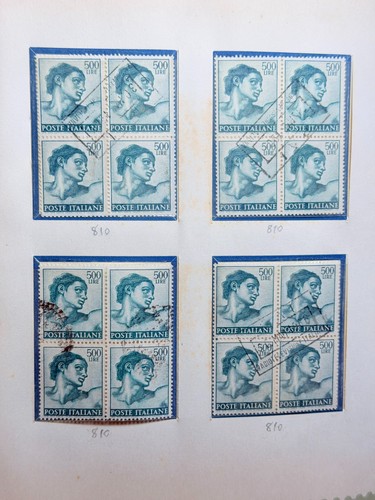 Lotto quartine italia timbrate - lotto,