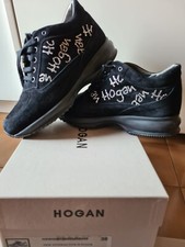 HOGAN Interactive in Camoscio Nere E Swarovski Con Scatola - TG. 38 e 1/2