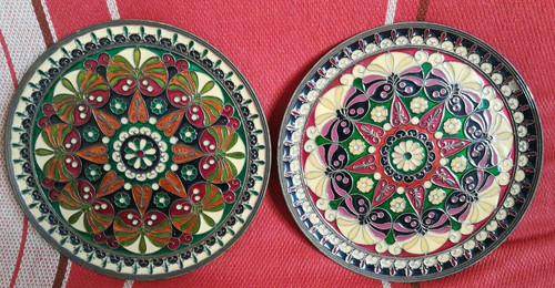 Coppia piatti ornamentali - piatti,