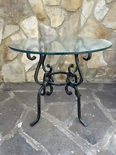 Tavolino in ferro battuto da salotto e veranda artigianale