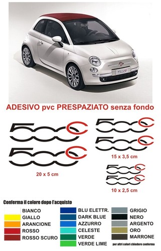 Kit adesivi fiat 500 - fiat, c