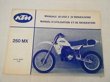 per ktm 250 mx cross 1983 manuale officina uso manutenzione italiano francese