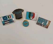 Lotto 5 Spille Pin NAPOLI Football Badge distintivo Calcio Fussball Ultras 