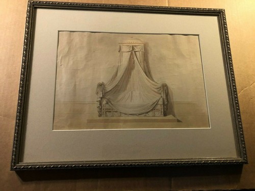 Letto baldacchino dipinto - letto,