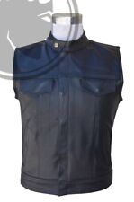 GILET BOLERO CUIR BIKER POUR HOMME SONS OF ANARCHY Tailles S à XL