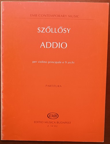 Szollosy addio per - addio,