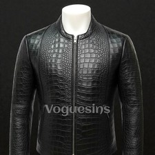 Giubbotto pelle uomo nero