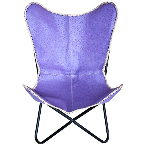 Sedia farfalla vera pelle - in,