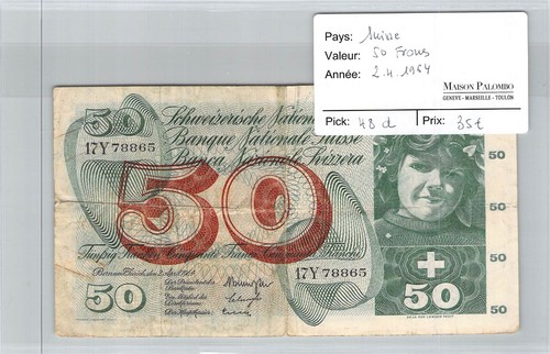 Banconota svizzera 50 - banconota,