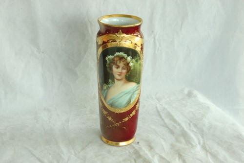 Vaso marrone ritratto rosa - vaso,