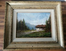  Francesco Mancini PAESAGGIO olio su tavola 45 x 54.5 cm inizio '900 