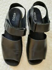 SANDALI ECCO DONNA, PELLE NERA UK8 EU42
