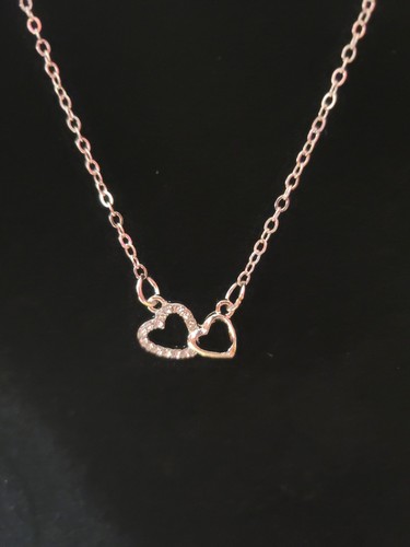 Collana catena doppio - , cuore