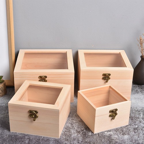 Scatola legno tela bianca - legno,