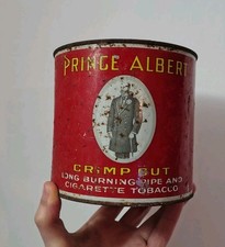LOTTO WW2_GRANDE SCATOLA DI LATTA TABACCO INGLESE "PRINCE ALBERT" no Elmetto 