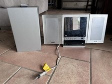 Mini impianto stereo Philips MCD288E/12 e cassa per bassi. Giradischi guasto.