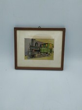 Quadro Quadretto Stampa Treno Locomotiva pannello da arredo Cameretta 