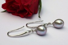 yr2g coltivate perle d'acqua dolce GIOIELLO Orecchini a farfalla pendenti