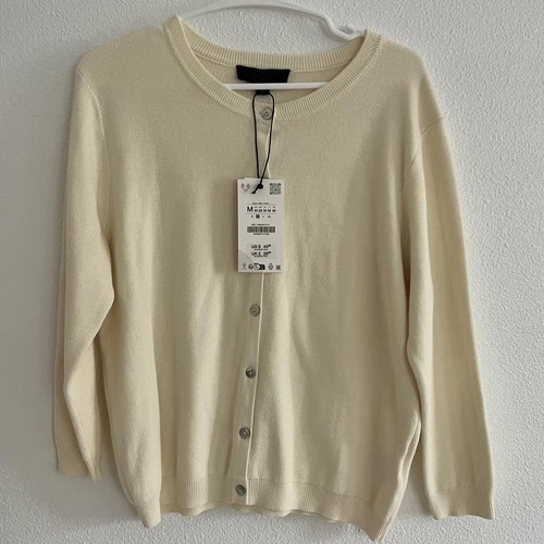 Cardigan bianco preppy