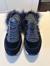 Premiata Donna Conny 38 In Velluto Blu E Piume