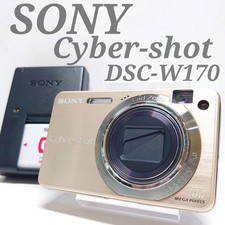 Sony Cyber shot DSC W170 fotocamera digitale oro Giappone testata funzionante ora