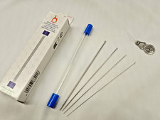 ATTREZZATURA  DA PER CHIACCHIERINO set 4 aghi punta tonda cm.12,5 misura 3-5-7-8
