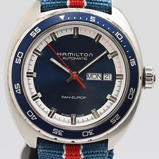 Orologio da polso uomo Hamilton Pan Euro H354050 automatico quadrante blu design classico