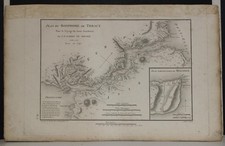 BYZANTHIUM ISTANBUL CONSTANTINOPLE TACCHINO 1797 BARBIÉ DE BOCAGE ANTICA MAPPA DELLA CITTÀ