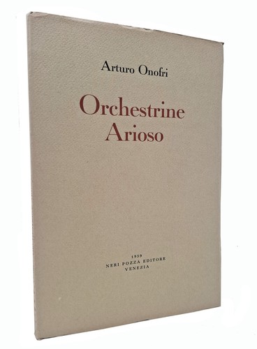 Poesia italiana arturo - poesia, onofri